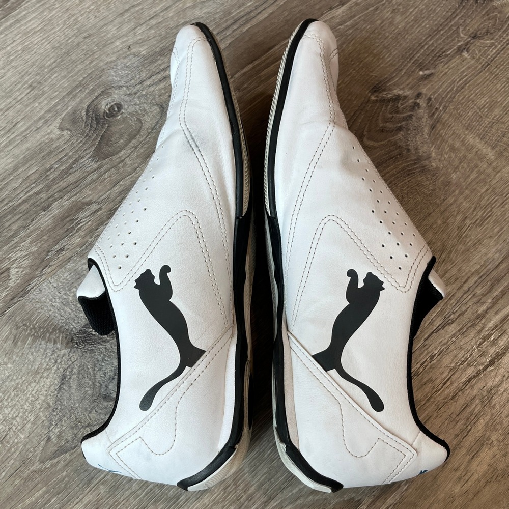 Puma Redon Move White Black Blue Motorsport Driving Shoes 185999-06 Size M 11.5